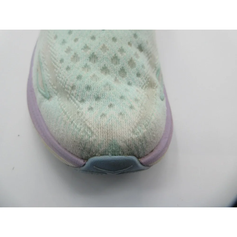 Hoka One‎ One Clifton 9 Running Shoes Womens Size 7.5 Mint Green Purple Sneakers